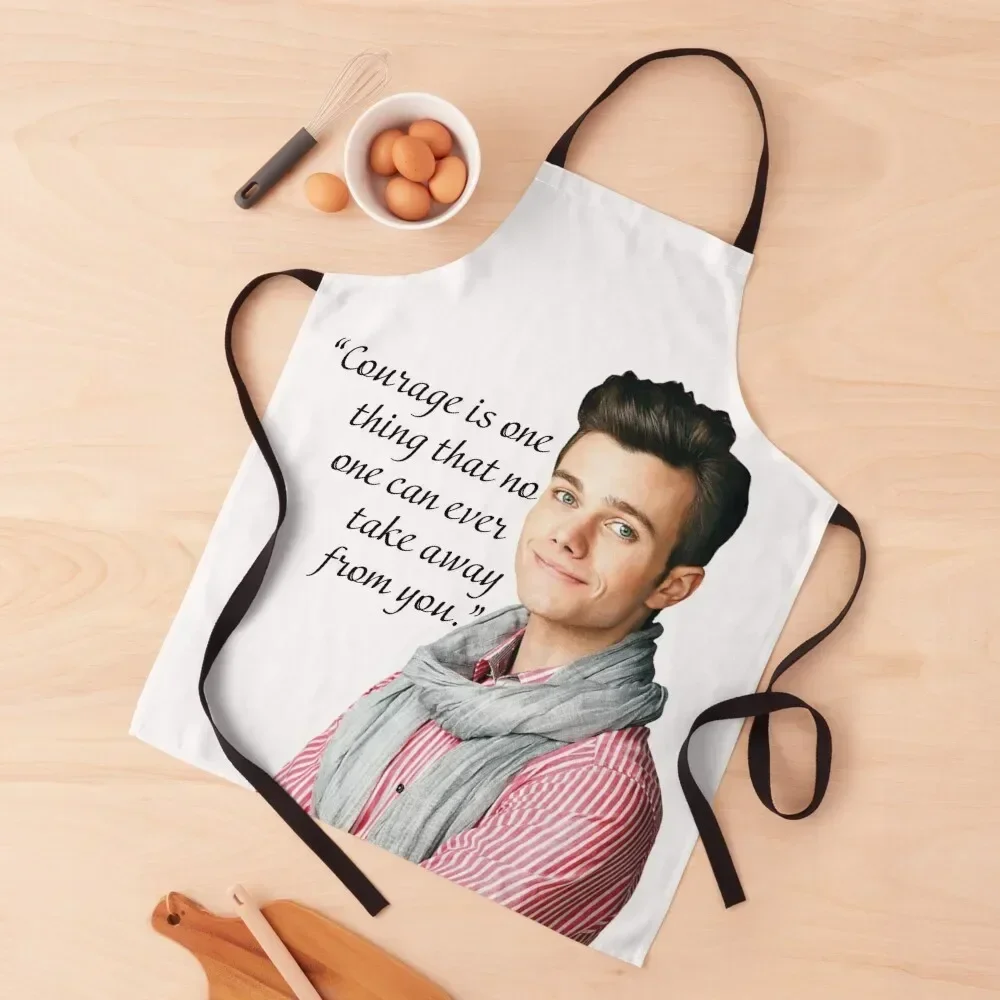 

Chris Colfer Courage Quote Apron Kitchen Apras Man Men kitchen Apron