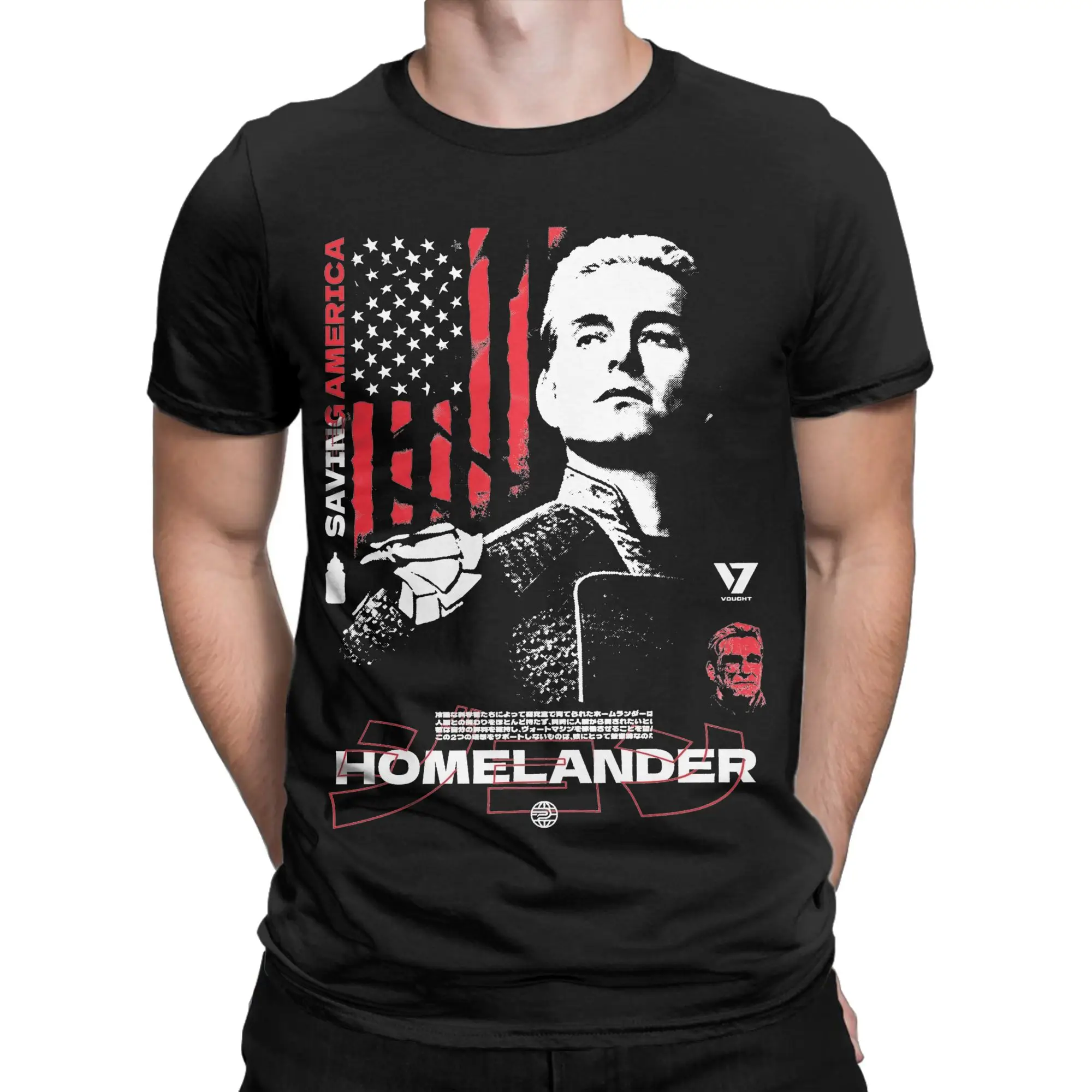 Men Women's The Boys Homelander Saving America  T Shirt  Pure Cotton Clothes Creative Short Sleeve Round Collar Tee Shirt