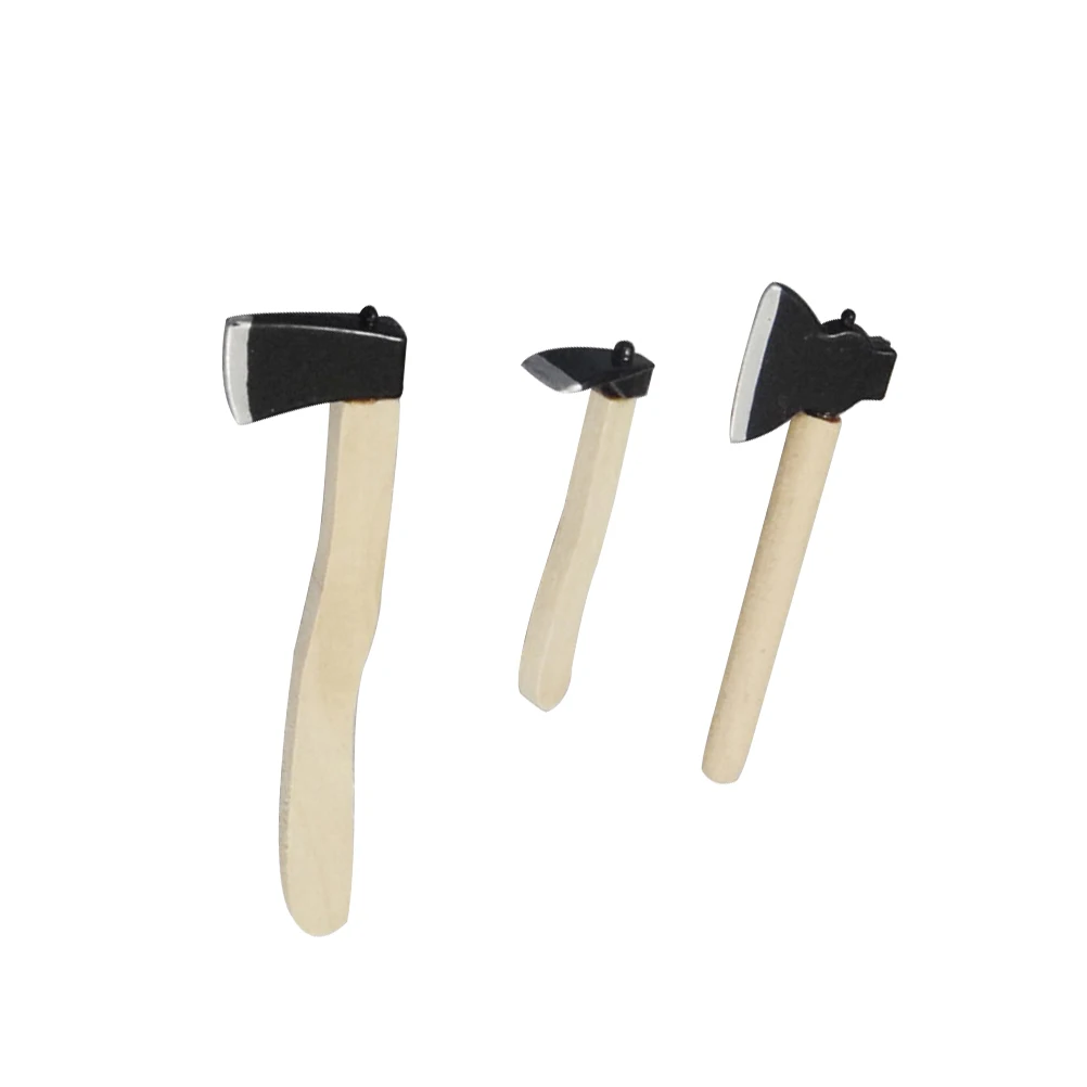 

Mini House Garden Axe Hoe Set Premium Alloy Wood Material Kids DIY Decorations Miniature Furniture Lightweight Safe Creative
