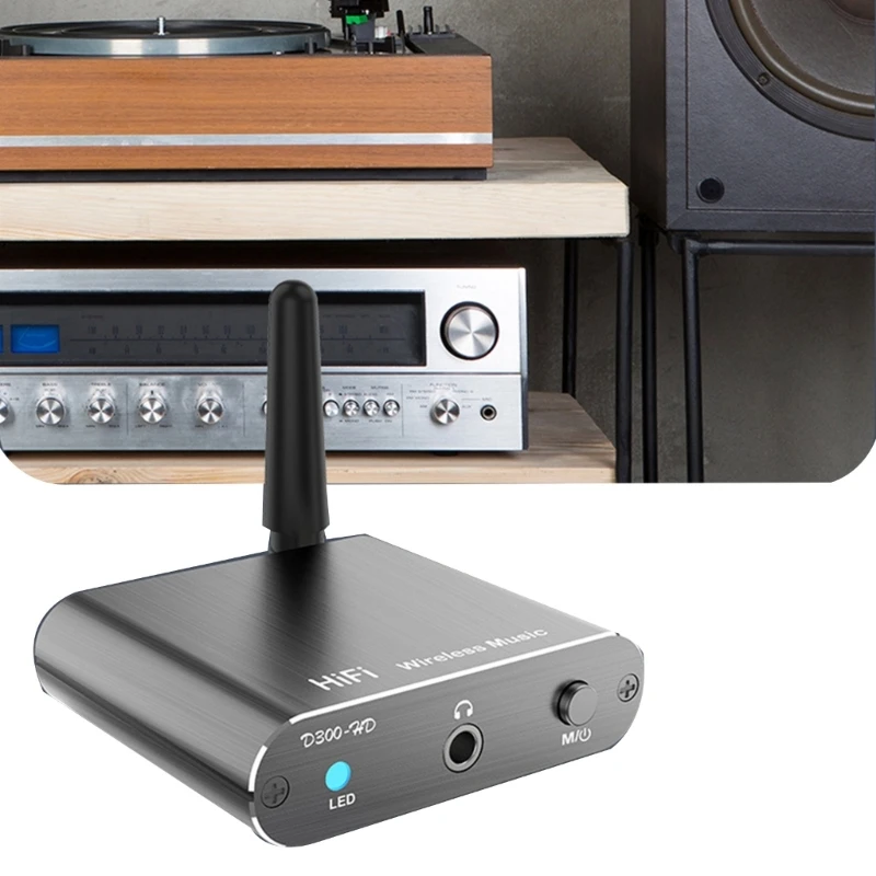 New D300 Wireless  Adapter Bluetooth-compatible 5.2 Receiver CSR Low Latency Aptx-HD Stereo  Connector D300