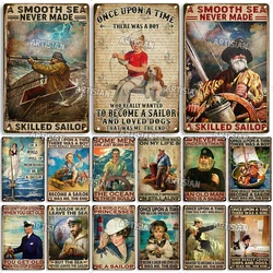 Artisian Sailor Metal Sign Ocean Tin Poster Sailing Decorative Plate Wall Decor Garage Bar Pub Club Hotel Cafe Kitchen Home