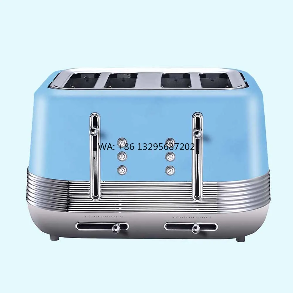 

5 pieces Retro Style Electric Toasters Bun Commercial Stainless Steel 4 Slice Toaster Manufacturer