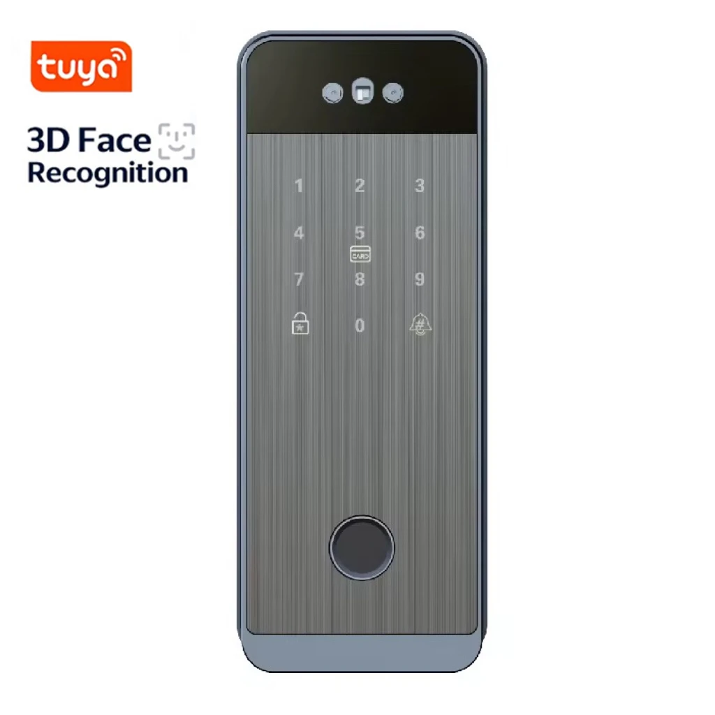 Smart WIFI Tuya Biometric Access Control System 3D Facial Recognition Fingerprint Door Lock for Wood Doors Remote Unlock-TTlock