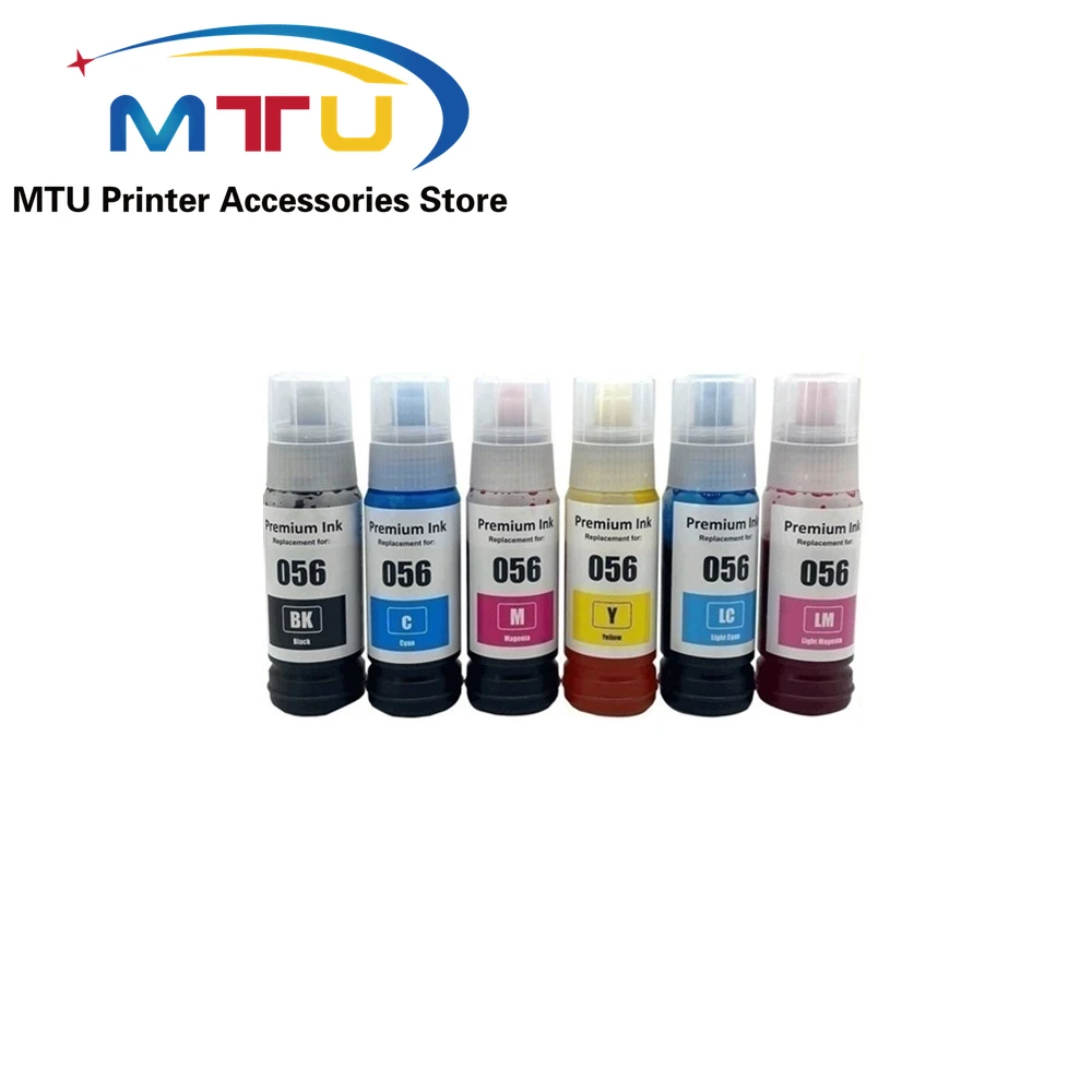 1Set 6Color 056 Color Water Based Bottle Refill Ink for Epson L18058 L8058 70ml/Bottle