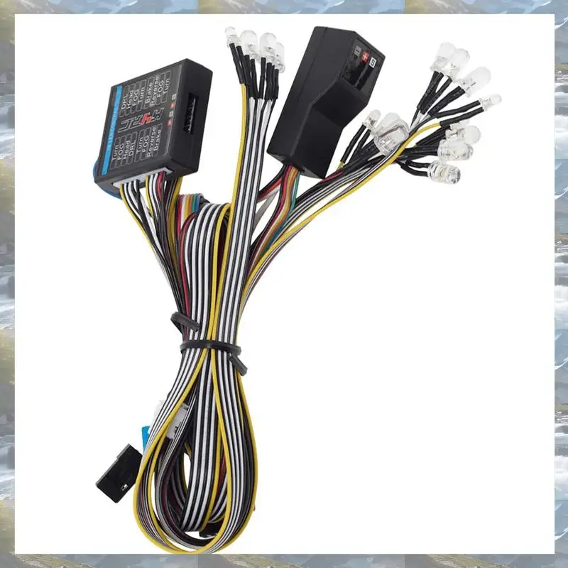 T82C Hot Sale-2X مجموعة نظام الإضاءة محاكاة التحكم ضوء الفرامل ضوء RC مجموعة إضاءة السيارة لنموذج 1/10 1/8
