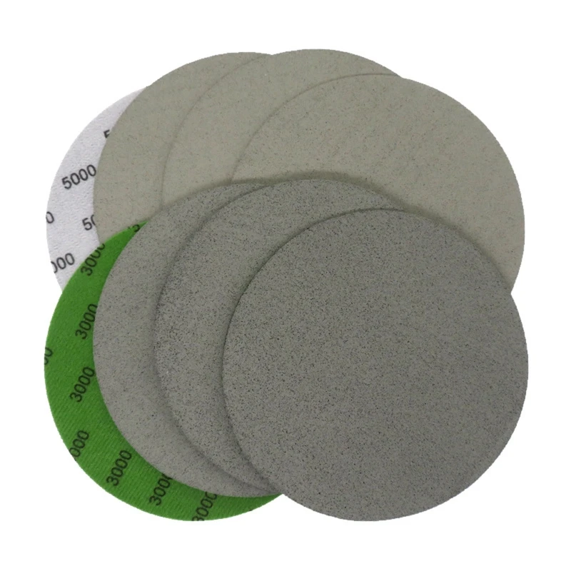 Anti-static Round Sponge Sandpaper 6'' 150mm Flocking Sandpaper Hook & Loop Disc Dropship