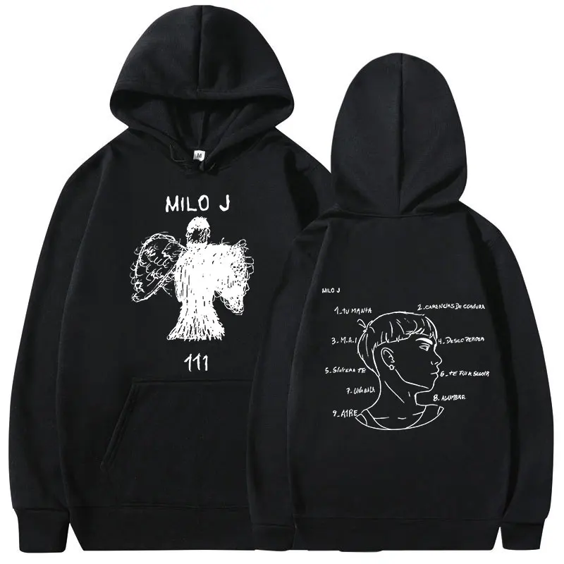 2026 neuer Milo J 111 Album-Grafik-Hoodie für Männer und Frauen, Unisex-Sweatshirt, Vintage Hip-Hop-Pullover, Geschenk für Fans, Streetwear-Kapuzenpullover – Detail 31