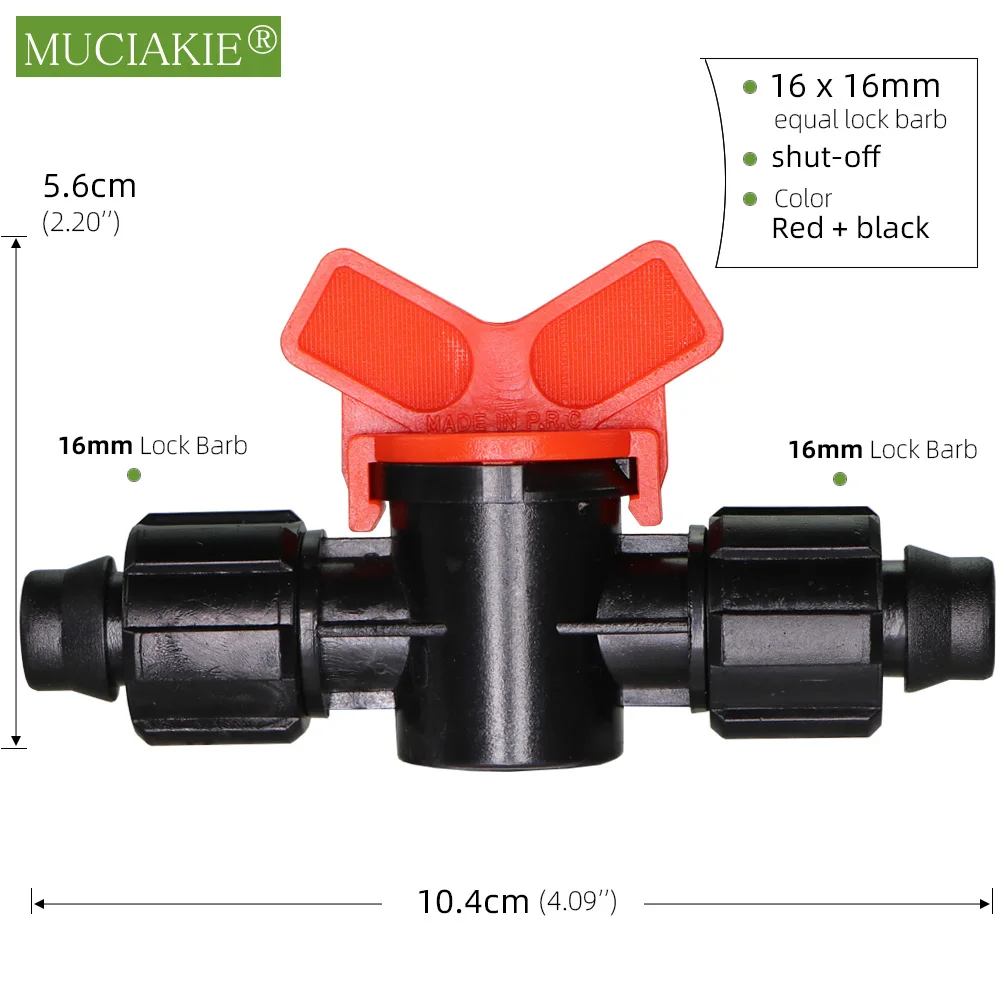 MUCIAKIE 1PC 1/2 \'\'3/4\'\' gwint równe zmniejszone podlewanie Adapter nawadnianie ogrodu zawór odcinający kroplówki armatura wspólne