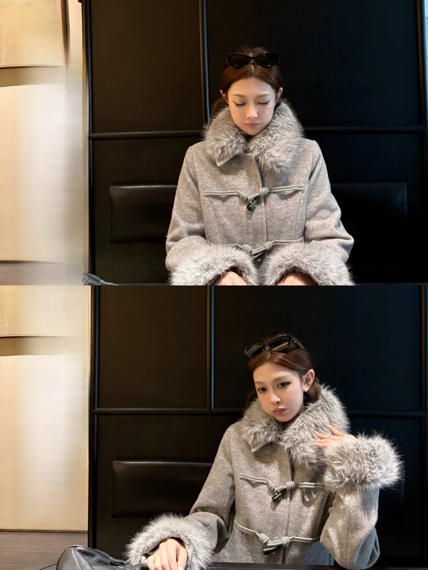 

ato Hero Wool Collar Detachable Button up Women's Cotton ort Woolen Coat Casual Sle Thiened Long Sve Youth Faion