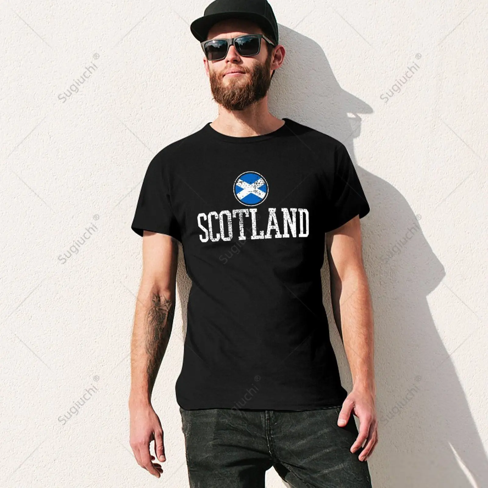 Unisex Men Scotland Scottish Flag UK National Proud Tshirt Tees T Shirts Women Boys 100% Cotton T-Shirt