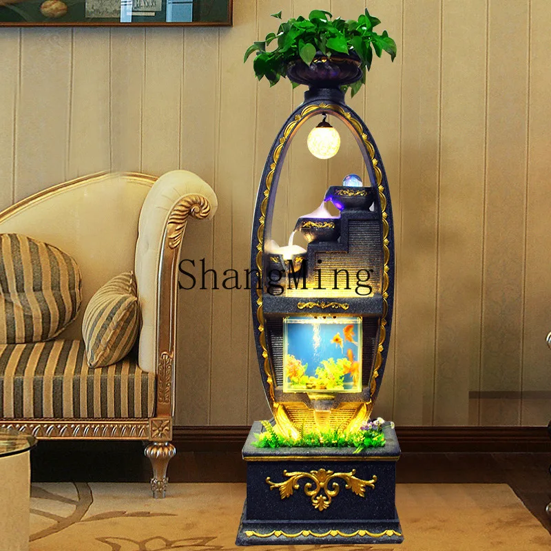 

SM Floor-to-ceiling garden Flowing water Household fountain Home decoration Living room Office Feng Shui landscaping