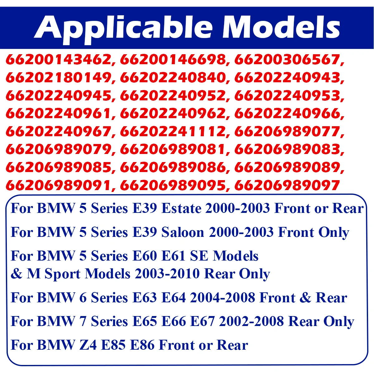 Capteur de contrôle de distance de stationnement PDC, pour BMW série 5 6 7 Z4 E39 E60 E61 E63 E64 E65 E66 E67 E85 E86 Mini R50 R52 R53 66206989068