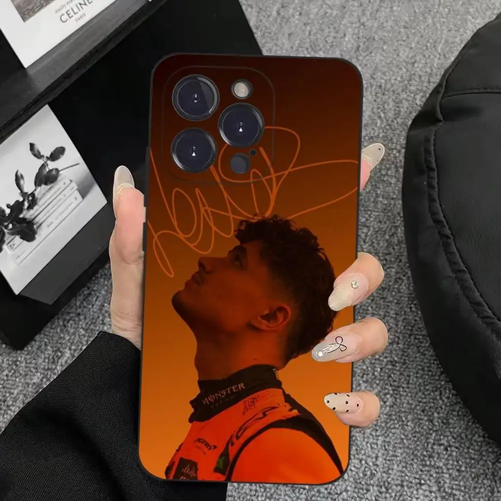 Чехол для телефона L-Lando Norris для iPhone 17,16,15,14,13,12,11,Plus,Pro Max,XS,X,XR,SE,Mini,8,7,мягкий силиконовый черный чехол