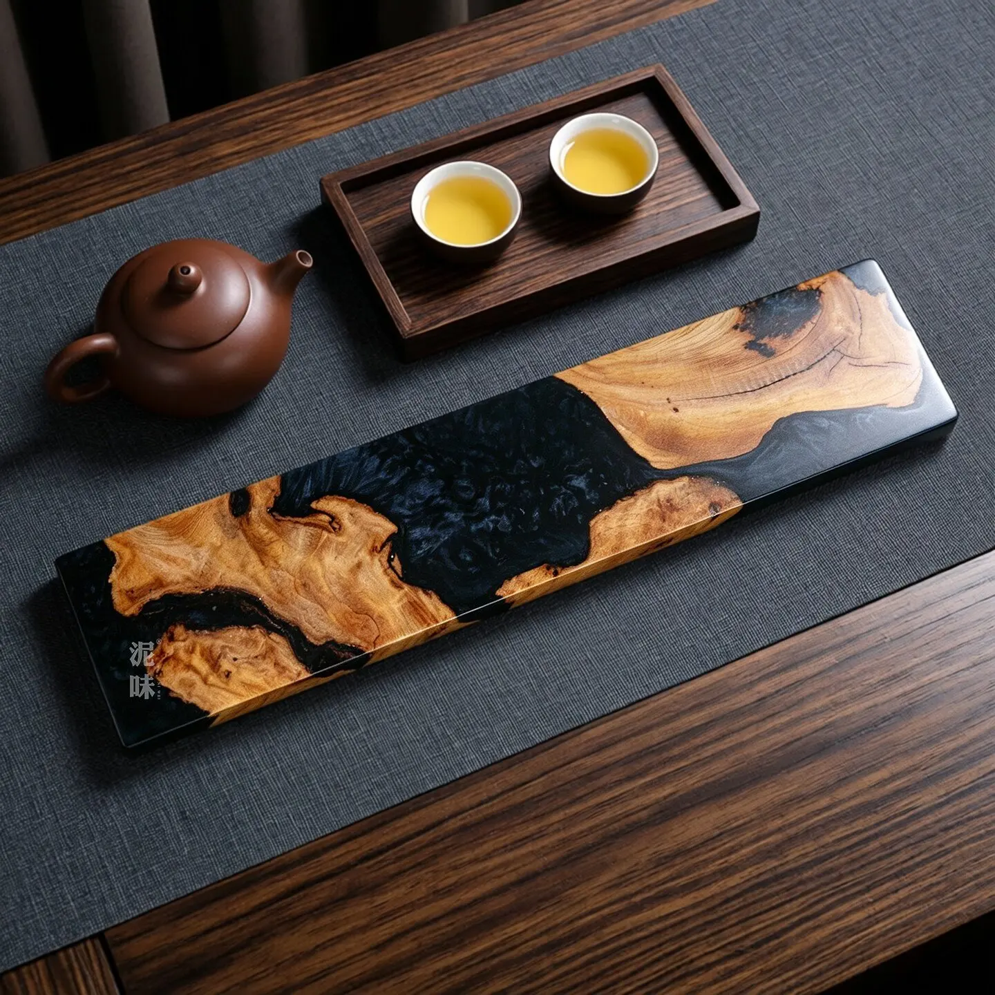 Wooden Palm Rest Resin Walnut Wrist Rest New Artistic Sense Mechanical Keyboard Hand Rest Custom Palmstress for Gamer Gift