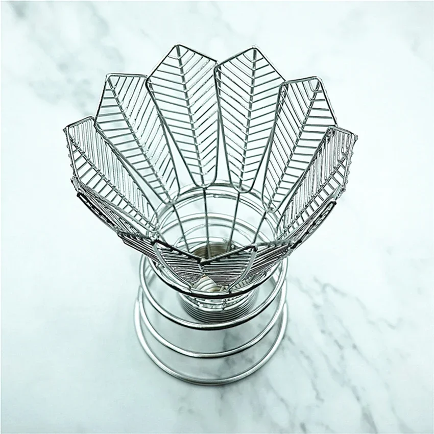 Stifthalter aus Edelstahl, kreative Badminton-Stifthalter mit Federbasis, Make-up-Aufbewahrungsregal, Desktop-Organizer, Ornamente