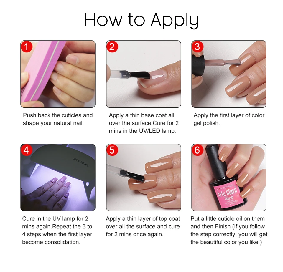 Arte Clavo Red Color Series Nail Polish UV Soak Off Varnish 15ml Manicure Nail Art Long-lasting Hema Tpo Free Gel Nail Polish