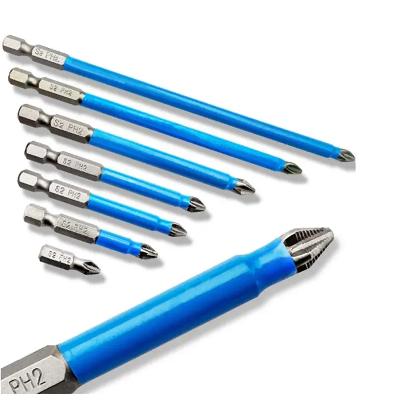 

A58Z 25/50/65/70/90/127/150 Non-Slip Cross-Bit Drill Magnetic PH2 Electric Screwdriver Bits Batch Head Wind Impact Driver Bit