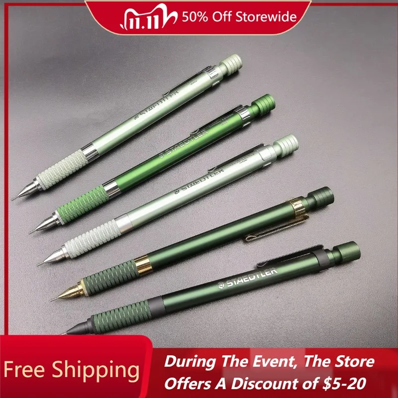 lapiz-automatico-de-dibujo-de-metal-japones-staedtler-green-series-limited-925-hb-lapiz-mecanico-de-escritura-para-estudiantes-de-escuela-de-05mm