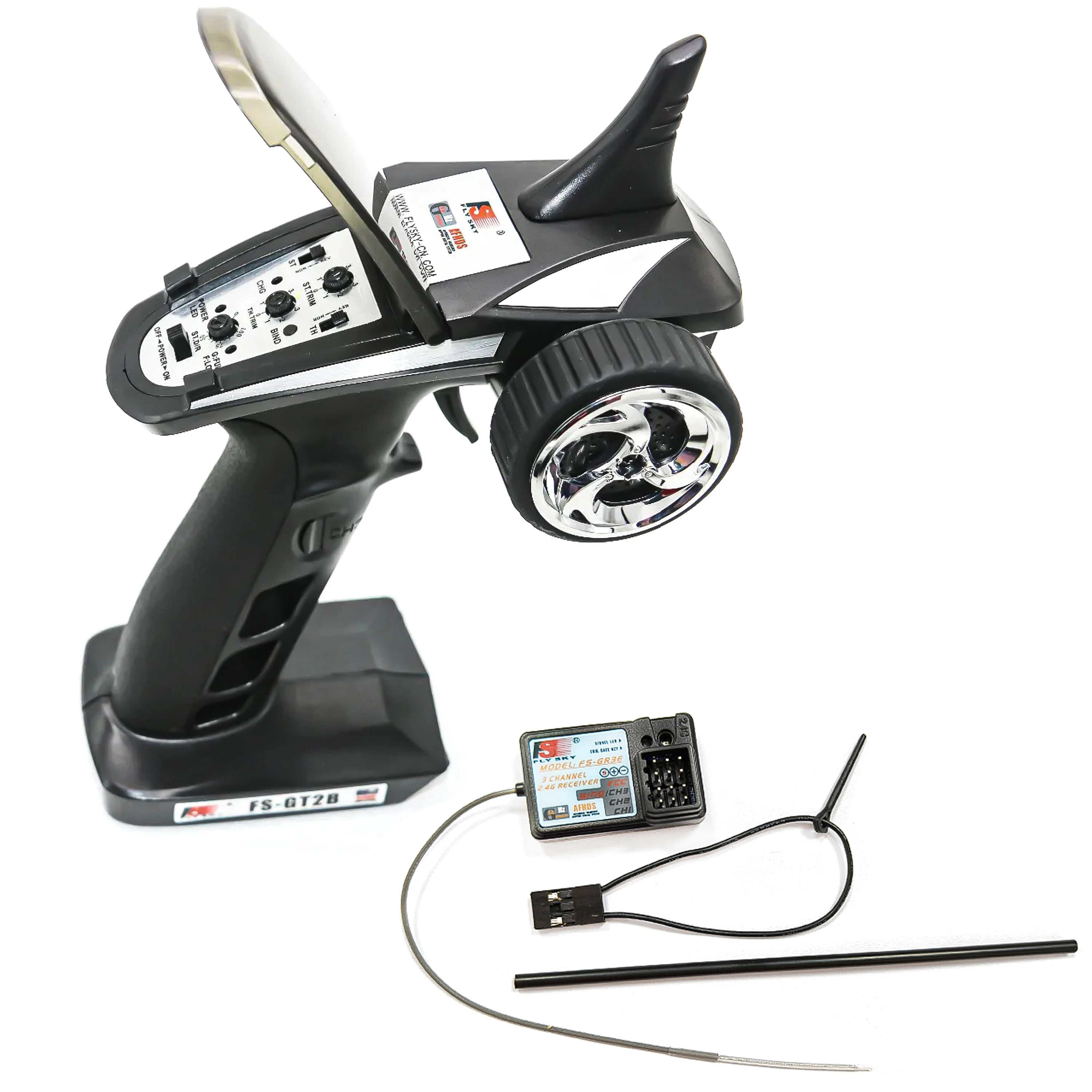 FLYSKY FS-GT2B GT2B 2.4G 3CH Radio Transmitter with GR3E Receiver 3.7V Battery USB cable for RC Car Boat Toys RC Parts