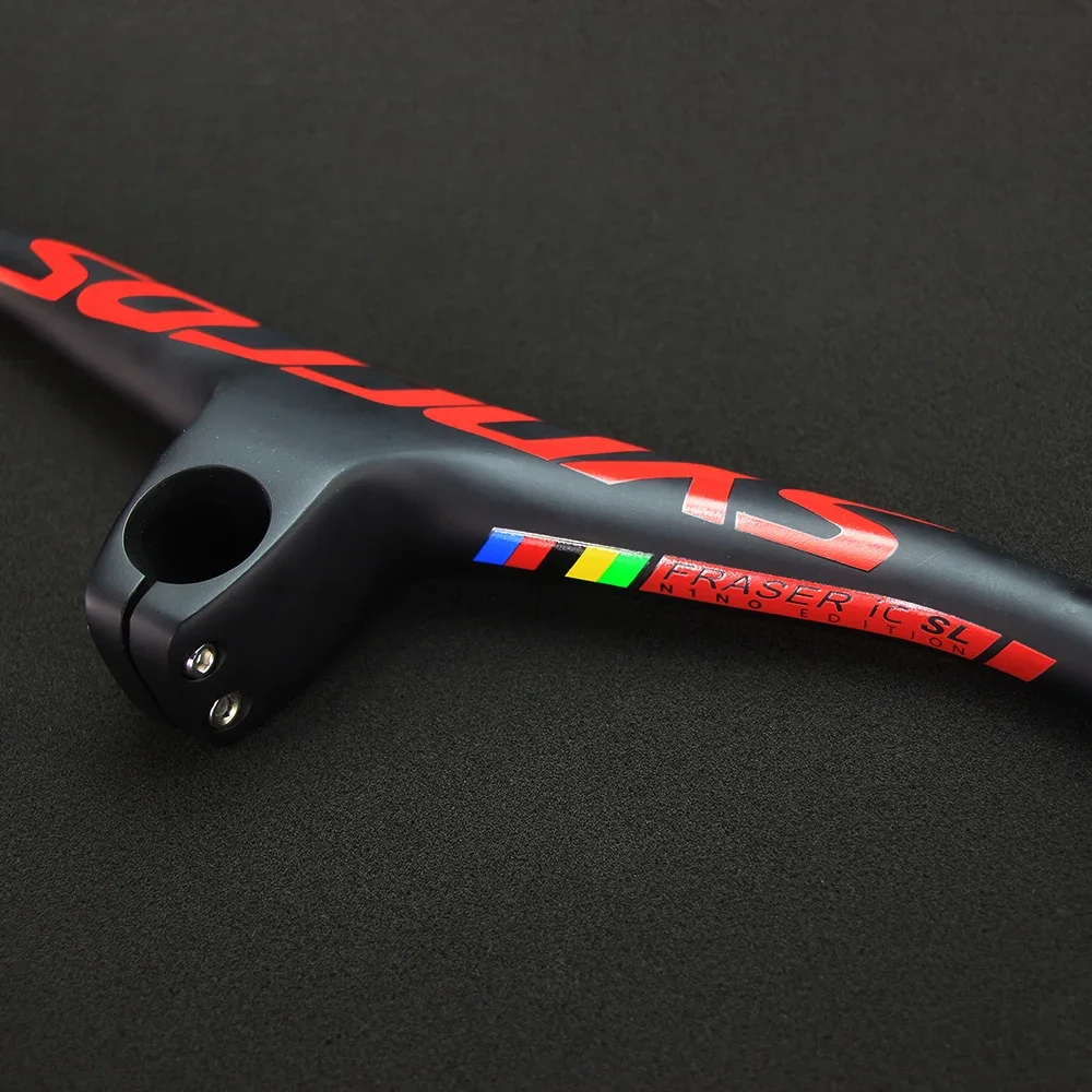 Syncros Full Carbon MTB Handlebar 28.6mm Bike Stem -17 Degree 70/80/90mm Integrated Cockpit Handlebar Black Matte Bicycle Parts