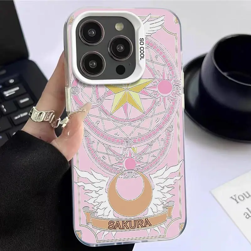 Girl Card Captor Sakura CERBERUS Phone Case For iPhone 15 14 13 12 11 16 17 Pro Max Plus Cover
