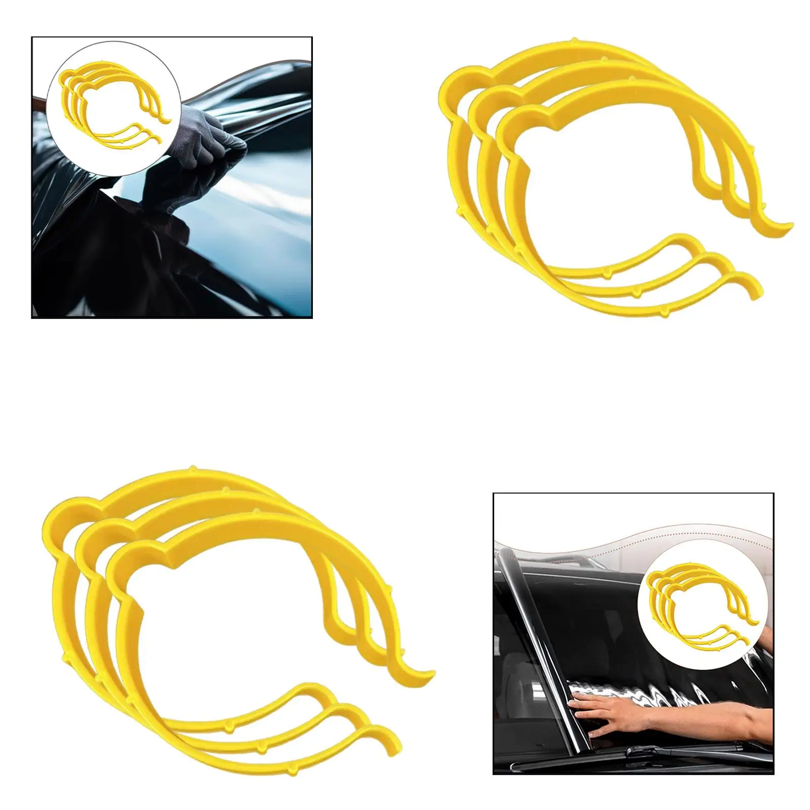 

Quick Release Vinyl Film Clips Lightweight Plastic Car Body Wrapping Tools for DIY Tint Installation