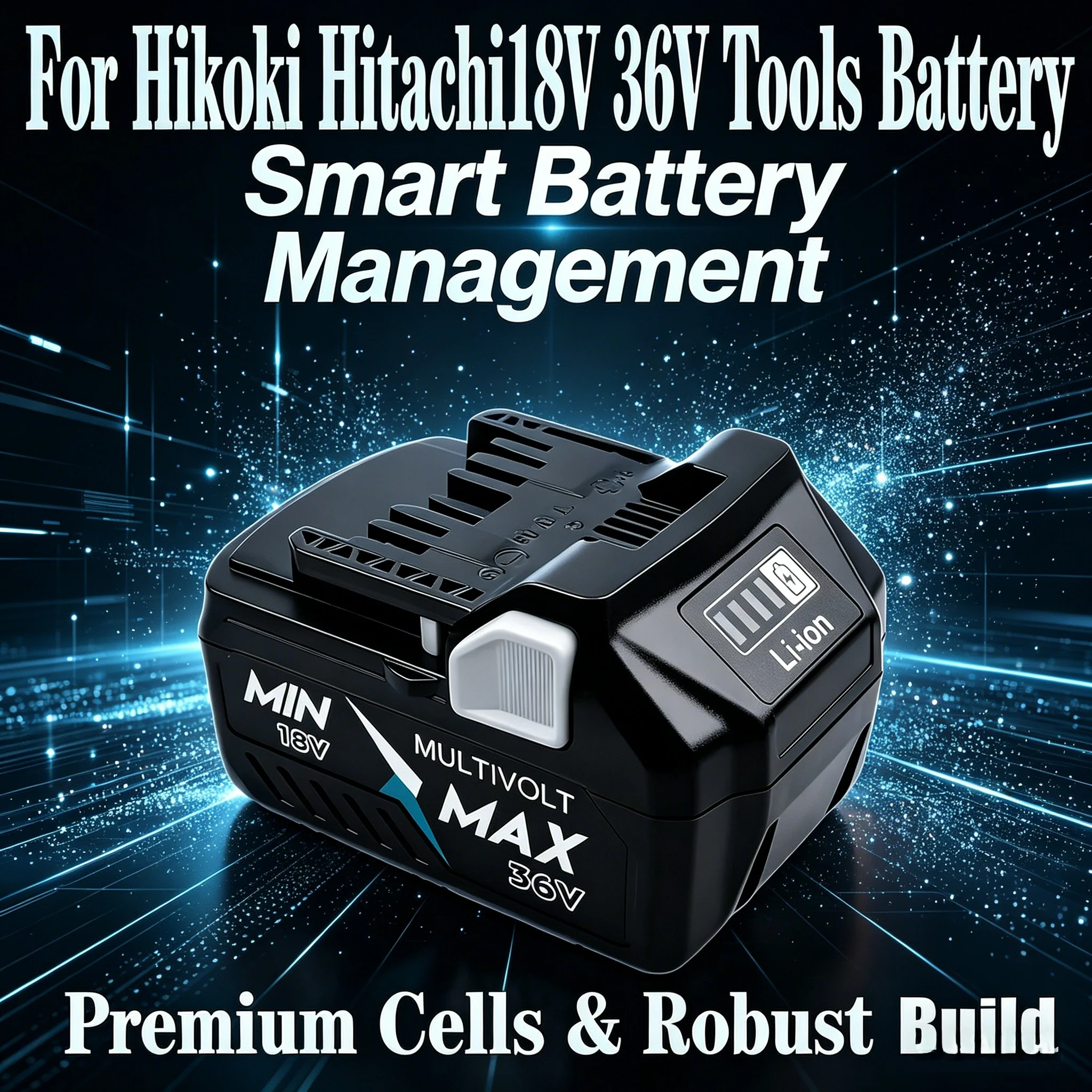 

36V 6.8Ah High Capacity Li-ion Power Tool Battery for Hitachi HiKOKI DS18DBL BSL1840, Long Life, Industrial Plus Replacement