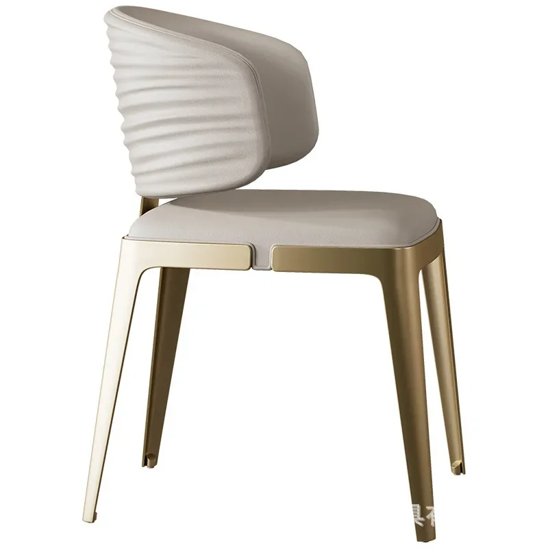 

Light Luxury Italian Dining Chair Home Restaurant Dining Table Chair Chair Modern Simple High-end Solid Stainless Steel