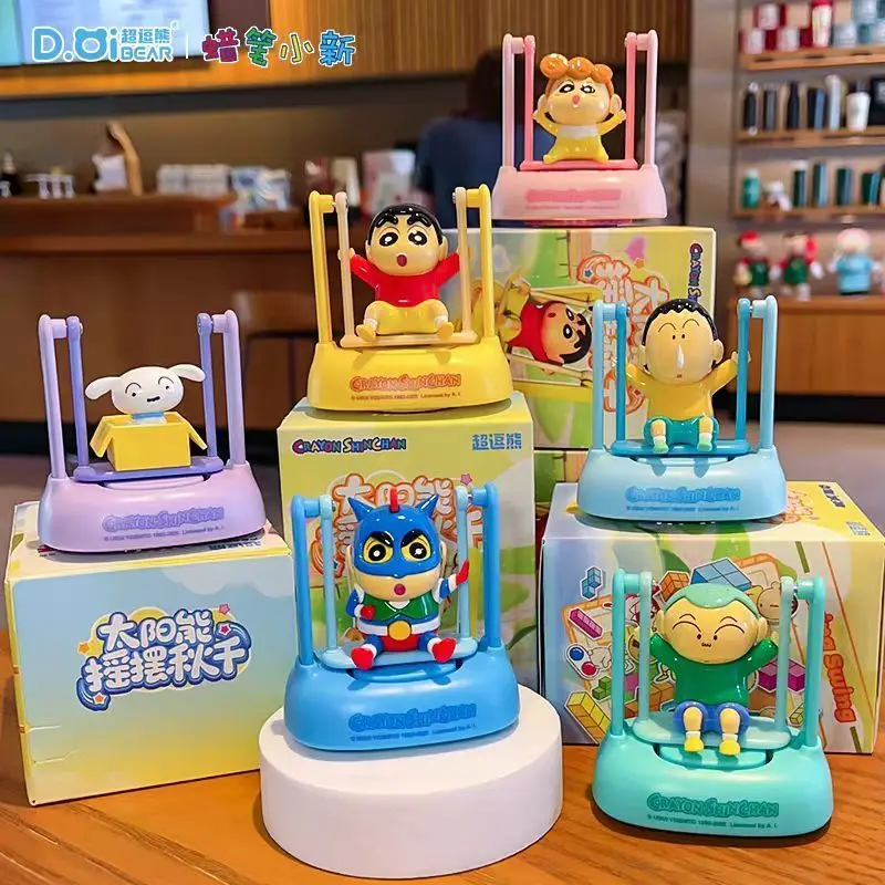 

Новый карандаш Шинчан, качели, слепая коробка, автомобиль на солнечной энергии, аниме, персонаж, декоративные украшения, милая кукла для спальни, настольный подарок