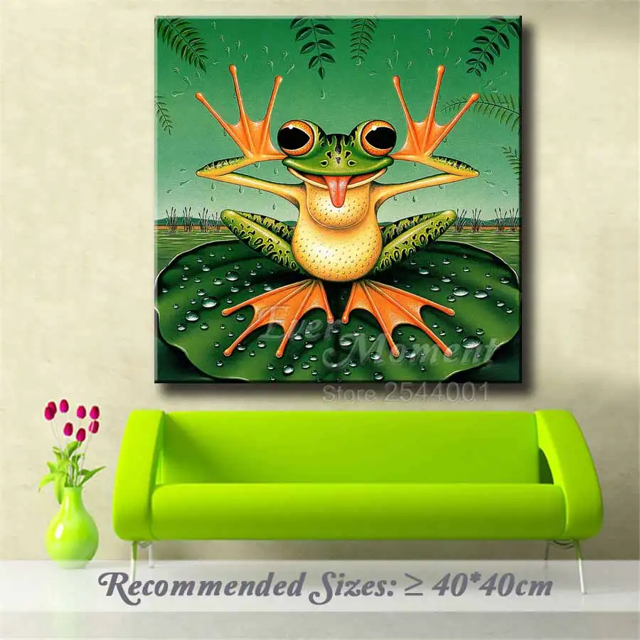 Ever Moment DIY Fun Diamond Painting Naughty Frog Mosaic Diamond Embroidery Animals Handwork Room Decoration ASF1038