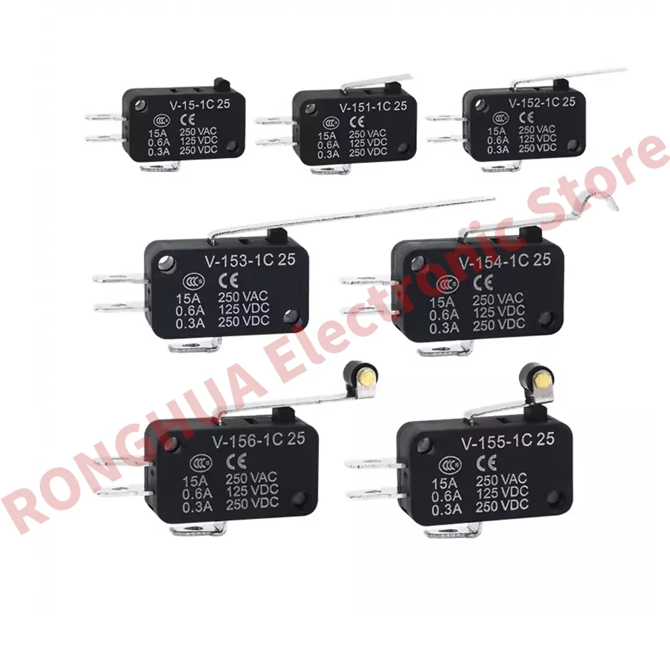 10PCS 100% Original New microswitch V-15-1C25 V-151-1C25 V-152-1C25 V-153-1C25 V-154-1C25 V-155-1C25 V-156-1C25 V-15-1A5