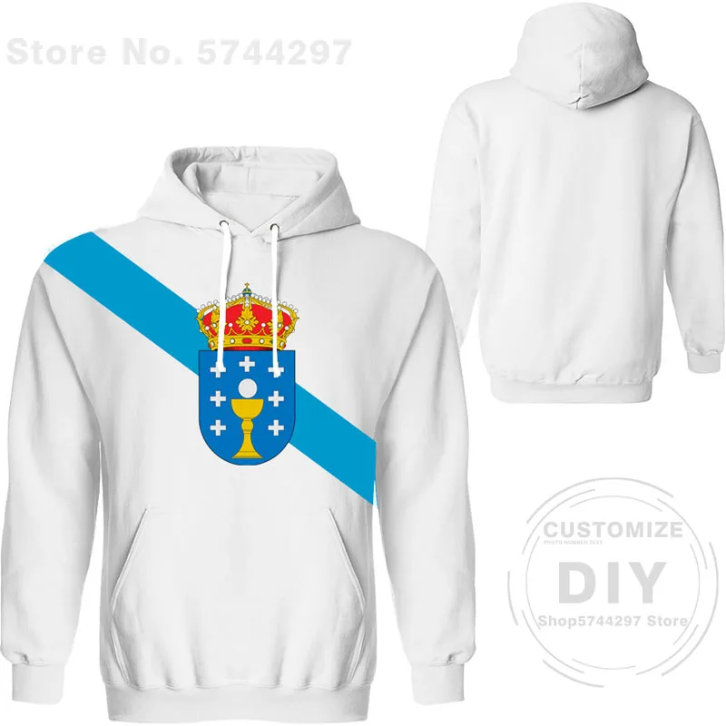 GALICIA Hoodie free custom made name vigo Sweatshirt print flag word Ourense a coruna santiago de compostela spanish clothing