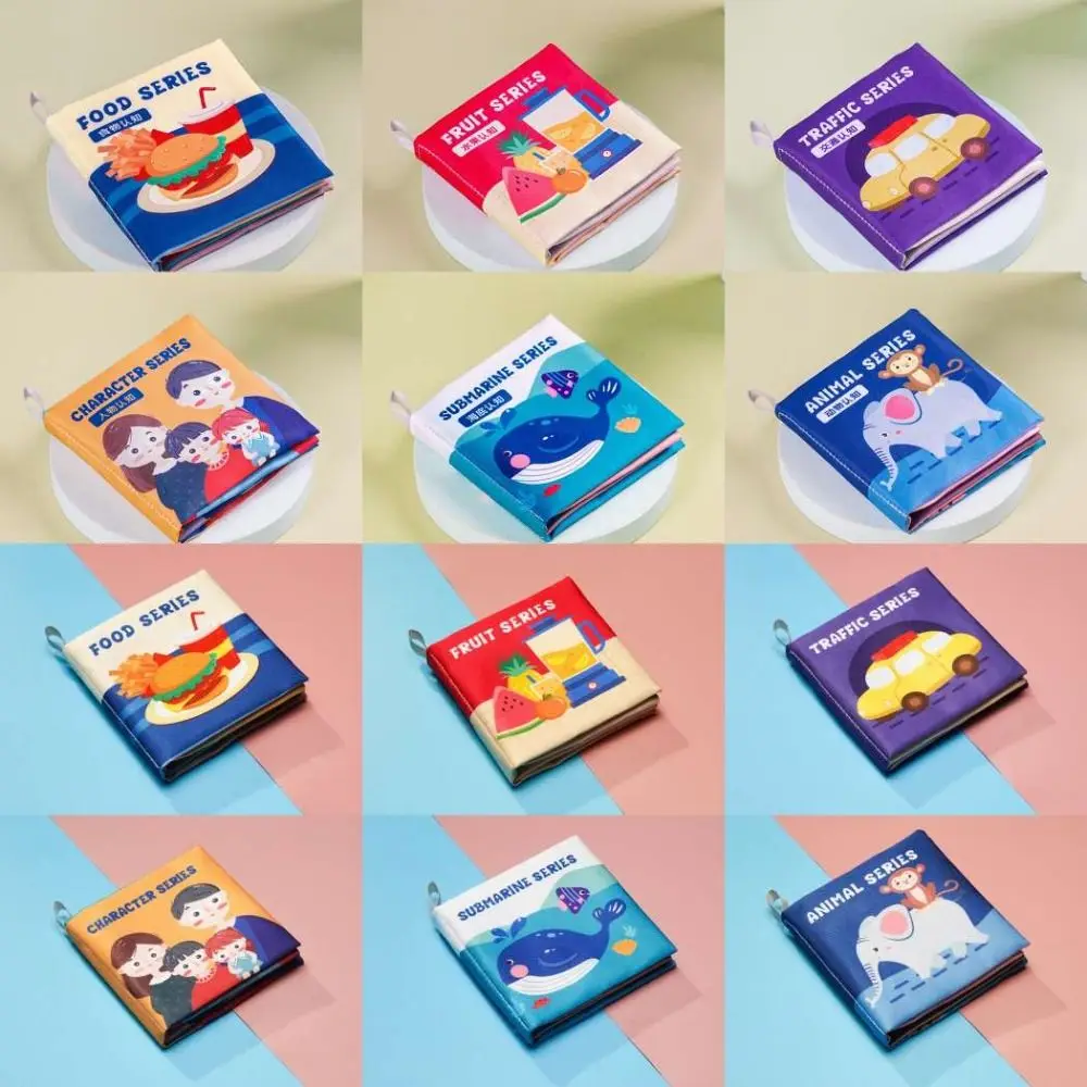 만화 애완 동물 아기 헝겊 책 사운드 종이 과일 유아 조용한 책 다채로운 학습 인식 장난감 조기 교육