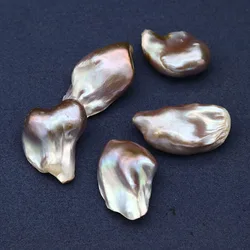 Yachu Natural Pearl No Hole Irregular Beads Pendant 25-35mm for Jewelry Making DIY Necklace Earring Accessories