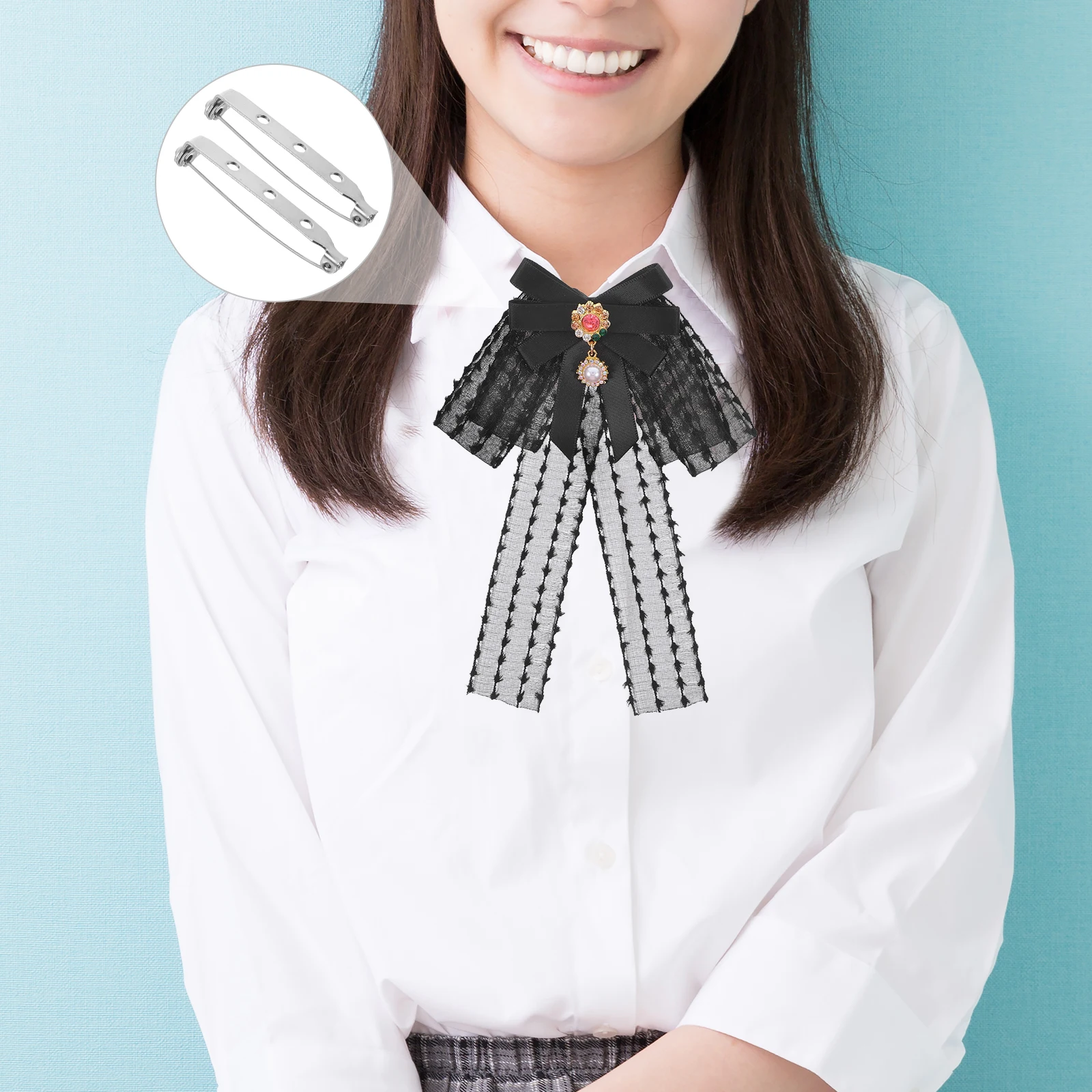 

50pcs 37Mm Brooch Pins Durable Alloy Safety Catch Bar For Craft 37Mm Catch Bar Pin Brooch Badge Resin Sewing Projects