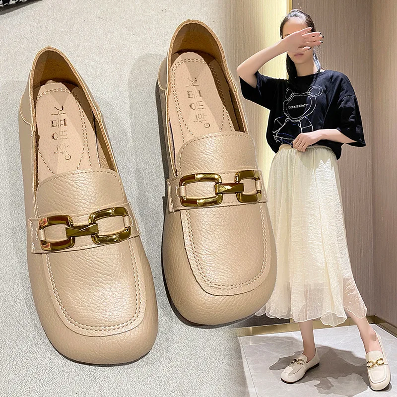 

2025 New Spring and Autumn Single Shoes, Korean Edition, Versatile Gentle and Lazy for Ladies One Step Stepping on Women's Shoes