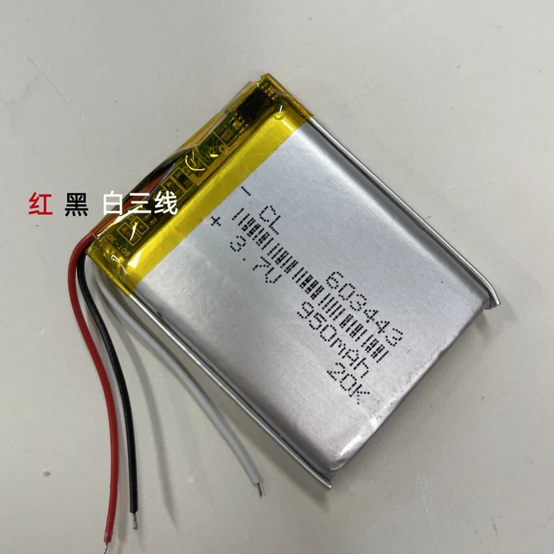 

3,7 В 950 мАч перезаряжаемая полимерная литиевая батарея Lipo 3-проводной термистор 603443 063443