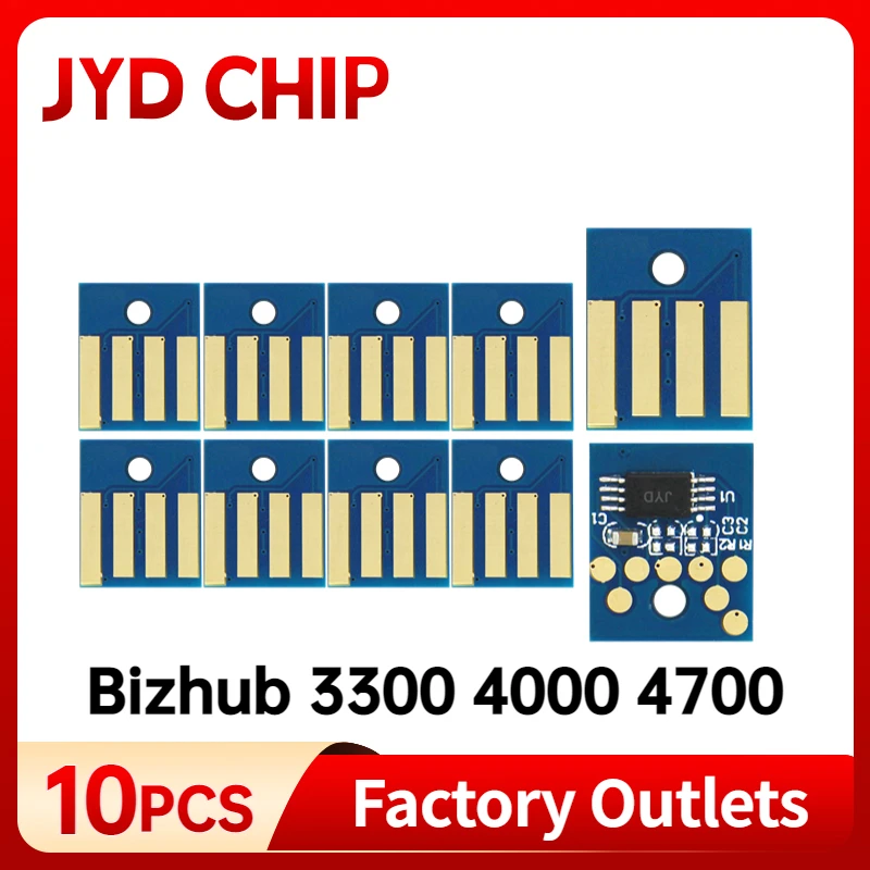 

10pcs TNP34 TNP37 TNP35 TNP38 TNP36 TNP39 TNP40 TNP42 TNP44 TNP46 Toner Cartridge chip for Bizhub 3300 4700P 4000P Reset