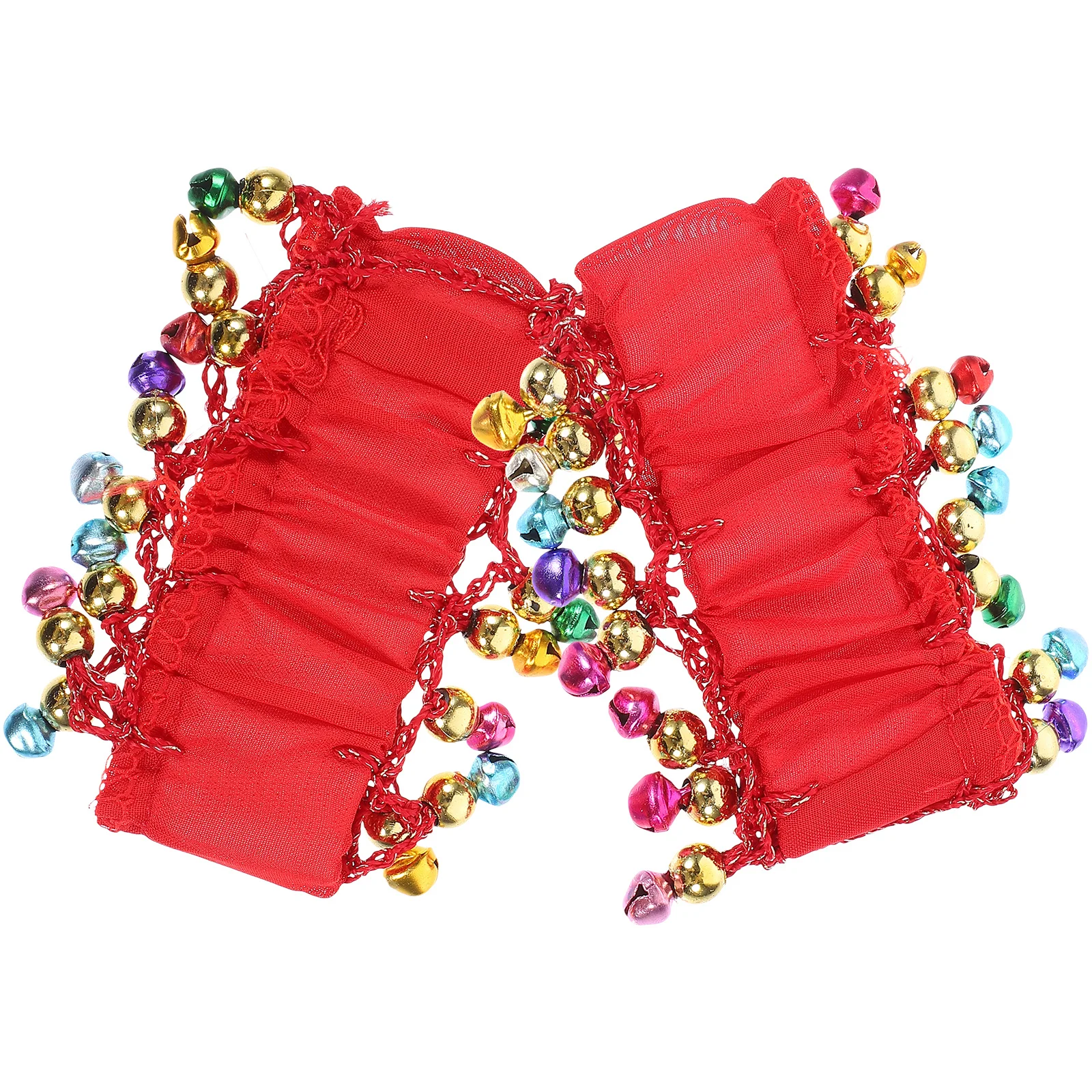 1 paio di braccialetti a campana per la danza del ventre, polsino da polso brillante con campane pendenti, accessori per la danza etnica, forniture per feste in costume