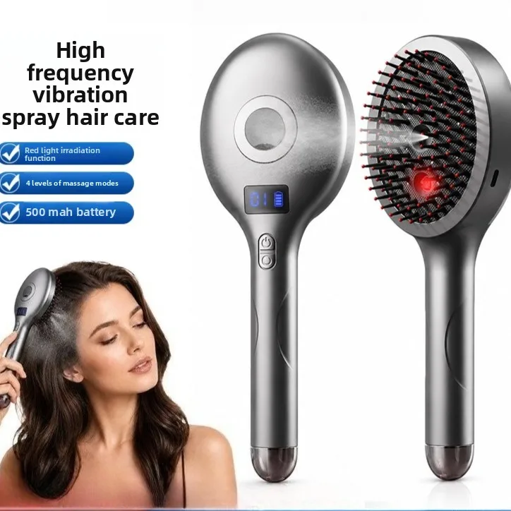 Digital Electric Vibration-Red light Massage Comb Hair Care Spray Massage Comb Essential Oil Brush Spray Air Cushions Massage