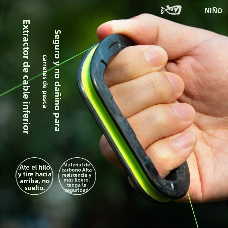 Lure Hang-Up Fishing Line Tensioner Leader Line Tensioner Fishing Hand Guard Carbon/Nylon Fiber Fishing Tool Fishing Accessories
