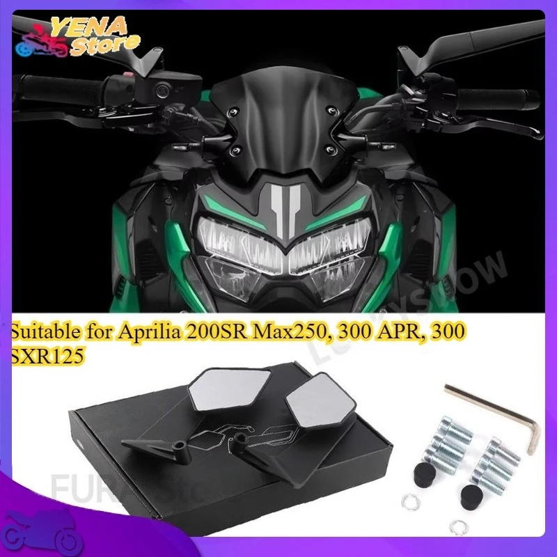 

The invisible wing adjustable rotating rearview mirror is suitable for Aprilia 200SR, Max250, 300, APR300, and SXR125.