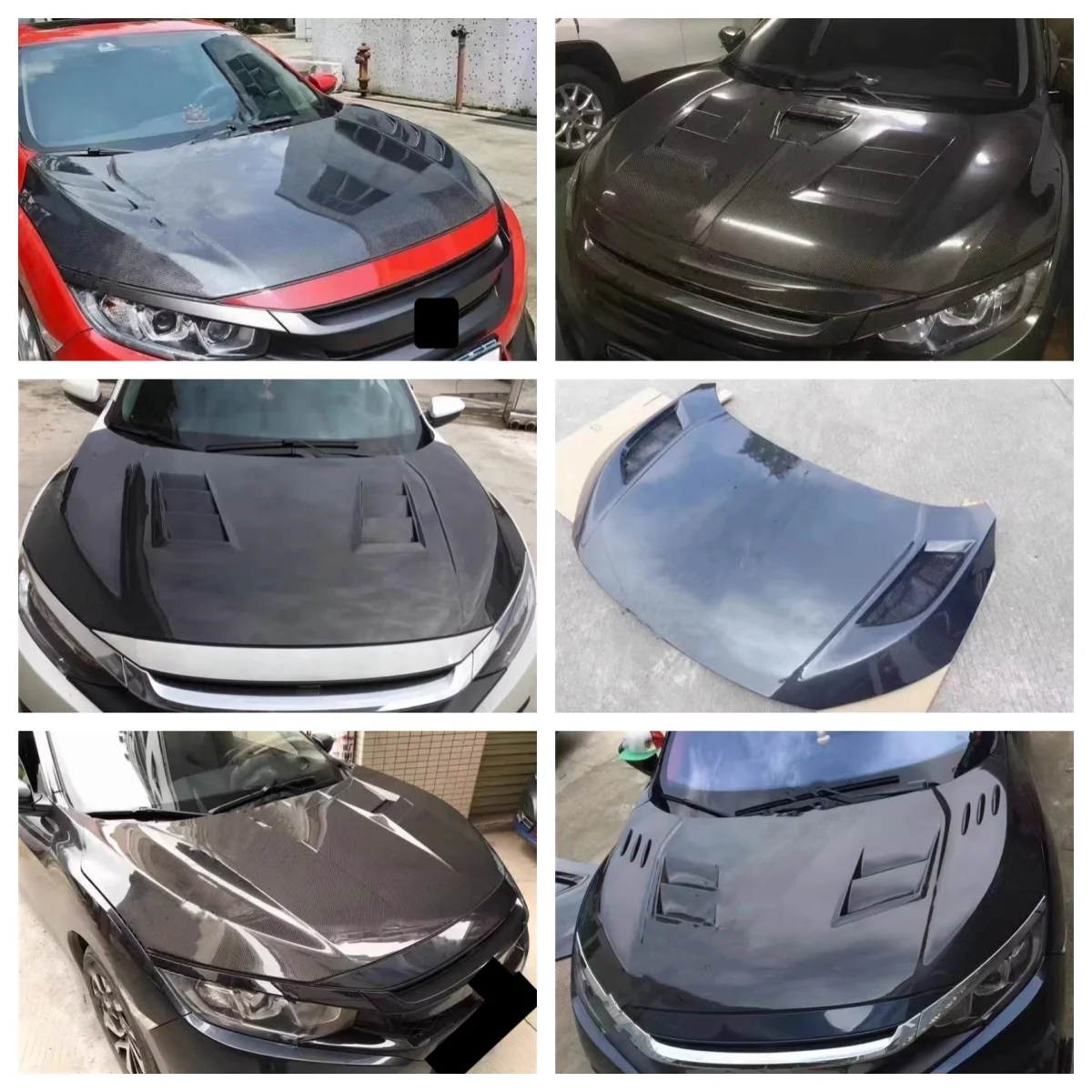 

Чехол Engien из углеродного волокна для Honda civic, 10-й модифицированный комплект кузова, легкий капот, совок, капот, автомобильные аксессуары