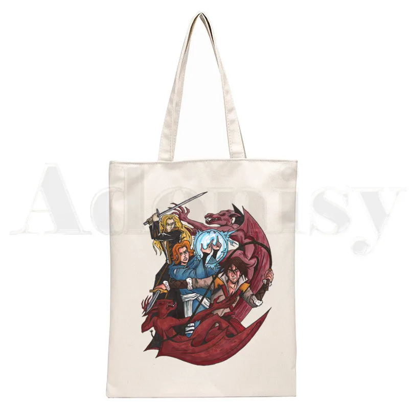 Castlevania caçador trevor belmont vampiro bolsas de ombro casual compras meninas bolsa feminina elegante bolsa de lona