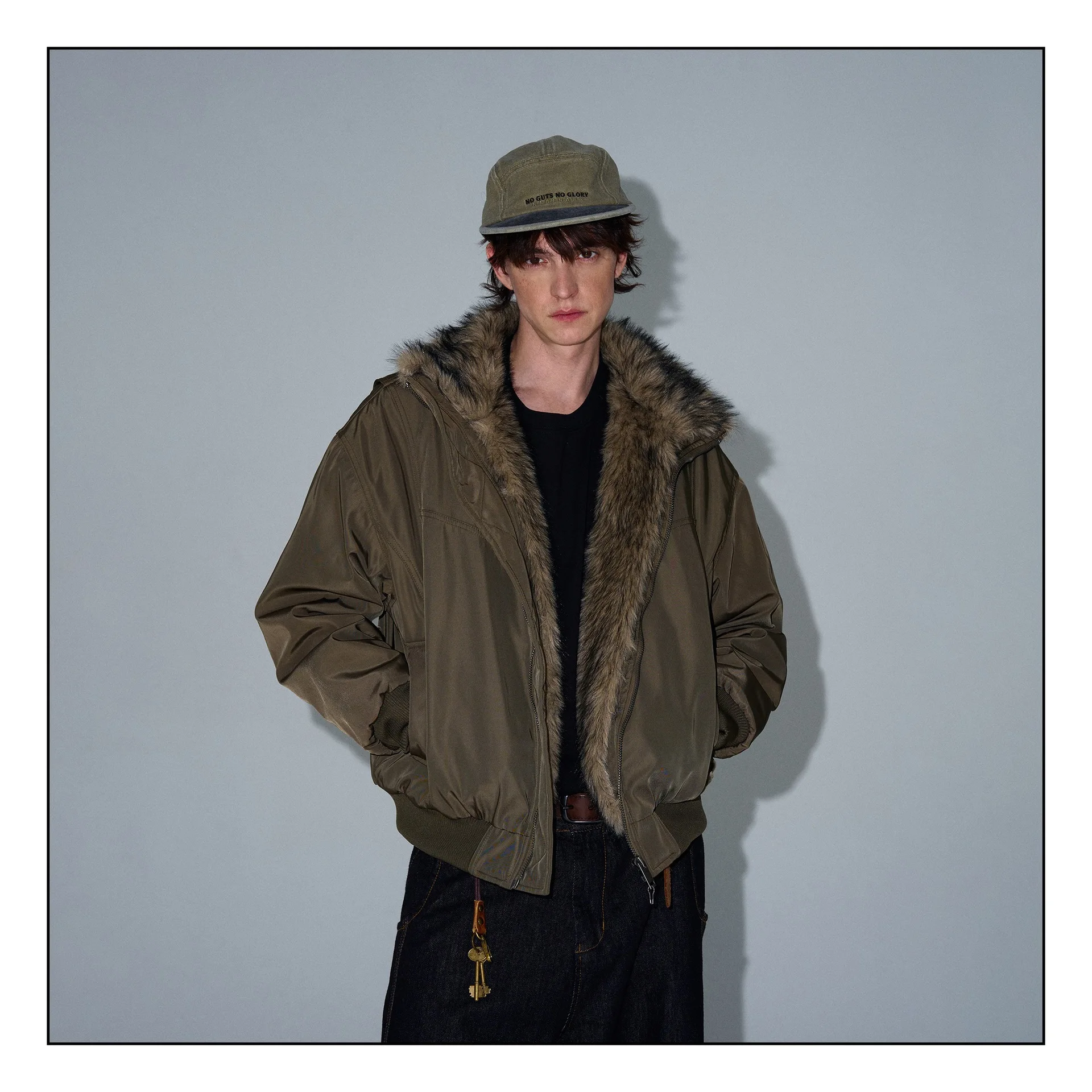 

Mens Womens Winter Cotton Padded Jacket American Vintage Oversized Quilted Coat Black Casual Unisex Outerwear