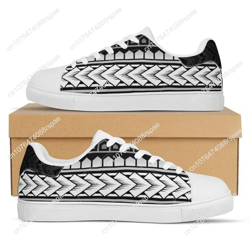 Polynesian Samoan Triboa Tribal Flat Sneaker para mulheres, Moda personalizada, Caminhada calçados esportivos, Tênis leves, Venda quente