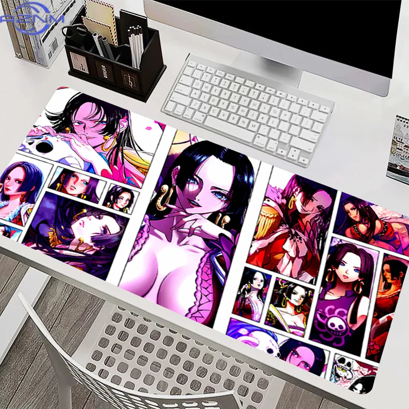Gaming Mouse Pad Office Carpet Rubber Gamer Desk Mat PC Accessories O-one P-piece Boa Hancock Large size Japanese anime Mousepad