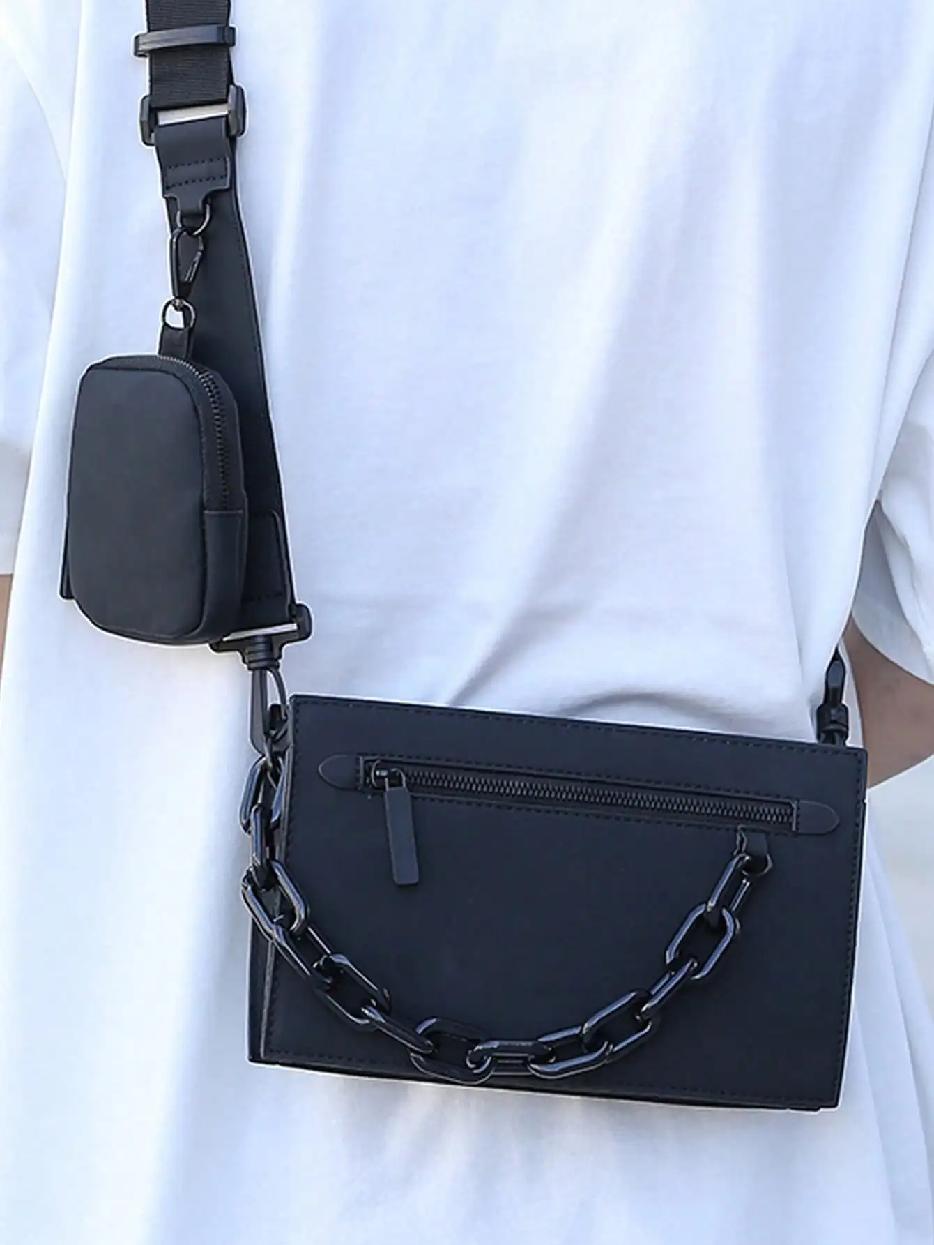 

Women's Two Pieces Set Chain Strap Coin Pouch Shoulder BagWomen's Two Pieces Set Chain Strap Coin Pouch Shoulder Bag