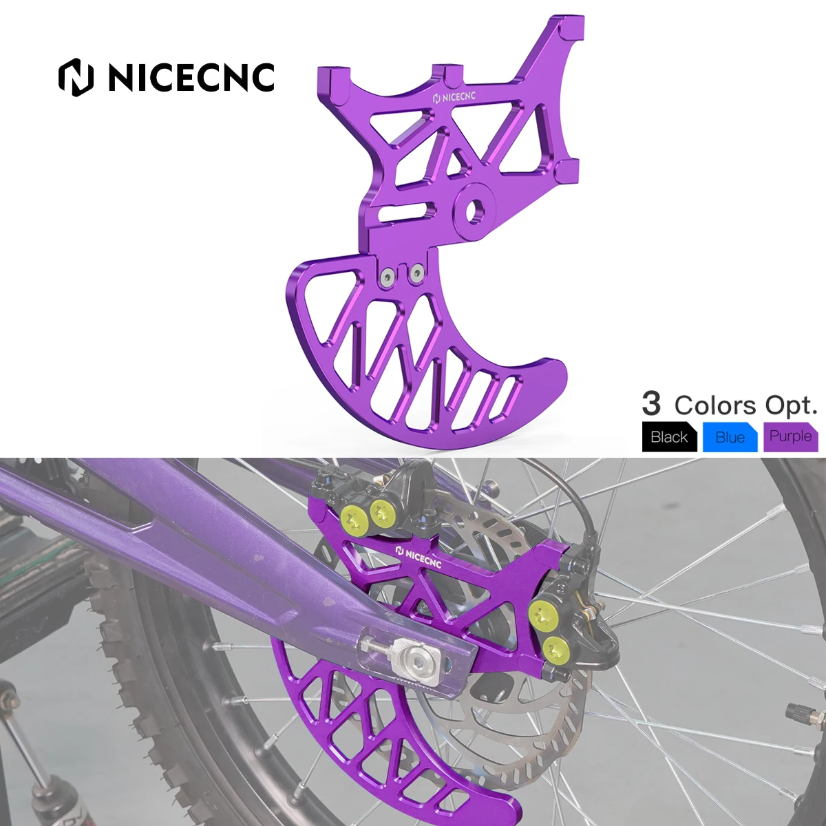 

NICECNC для Surron Light Bee X S L1E для Segway X160 X260, защита заднего тормозного диска, звездочка с двойным защитным суппортом, электрический велосипед