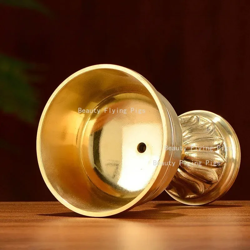 1pc Metal Lotus Crispy Lamp Stand Candle Holder Sacrificial Buddha Tools Home Furnishing Decoration Pray for Auspiciousness